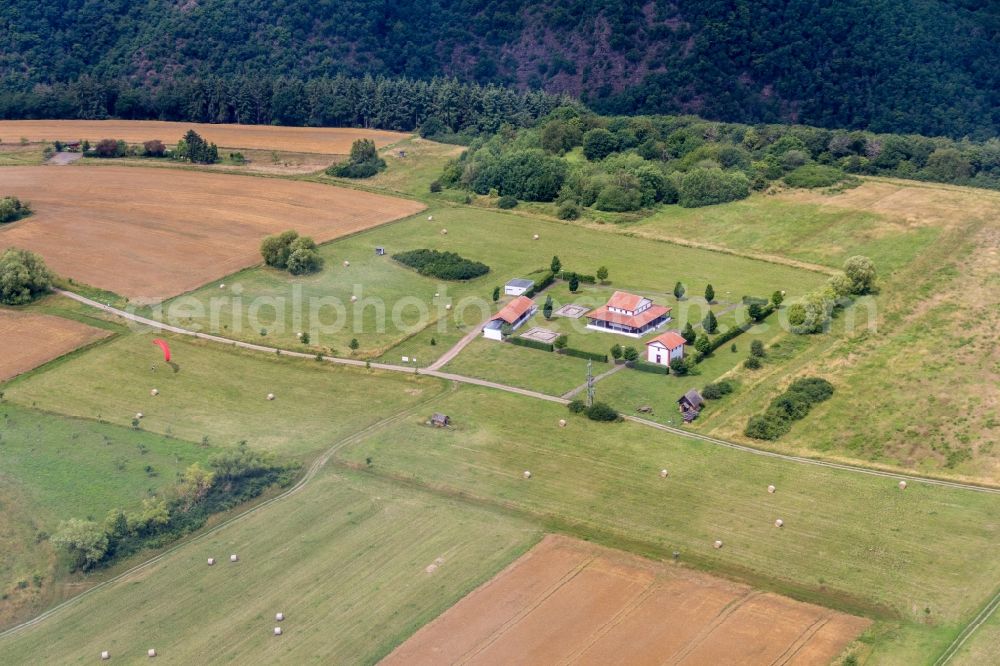 Pommern from the bird's eye view: Archaeology park Martberg in Pommern in the state Rhineland-Palatinate, Germany