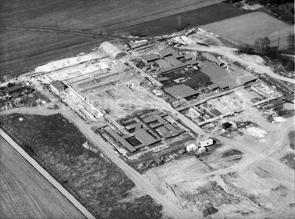 Aerial image Xanten - Archelogical excavations on the ensemble of Archaeologischer Park in Xanten in the state North Rhine-Westphalia, Germany