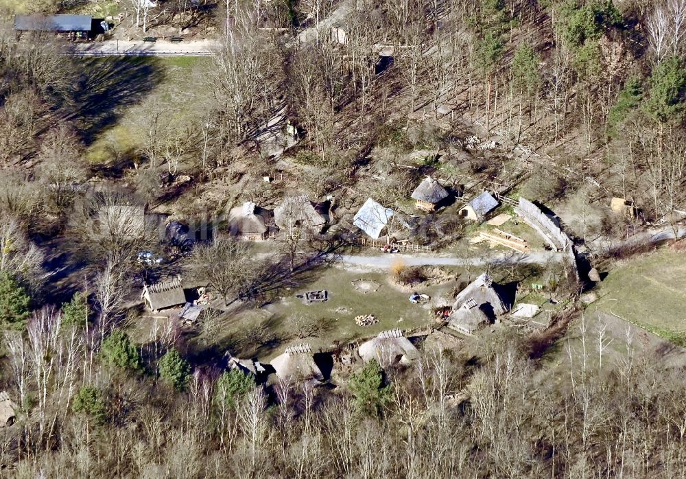 Berlin from the bird's eye view: Archaeological uncovering, viewing and conservation work in the upper layers of the earth Museumsdorf Dueppel in Berlin, Germany