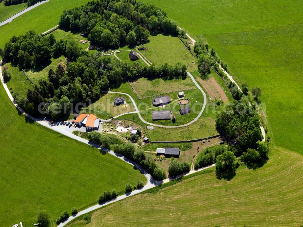 Lichtenau from the bird's eye view: The construction of the Archaeological Park Gabreta began in 1996. The park shows and vividly documented on the basis of remanufactured houses the Celtic tribes living in this region