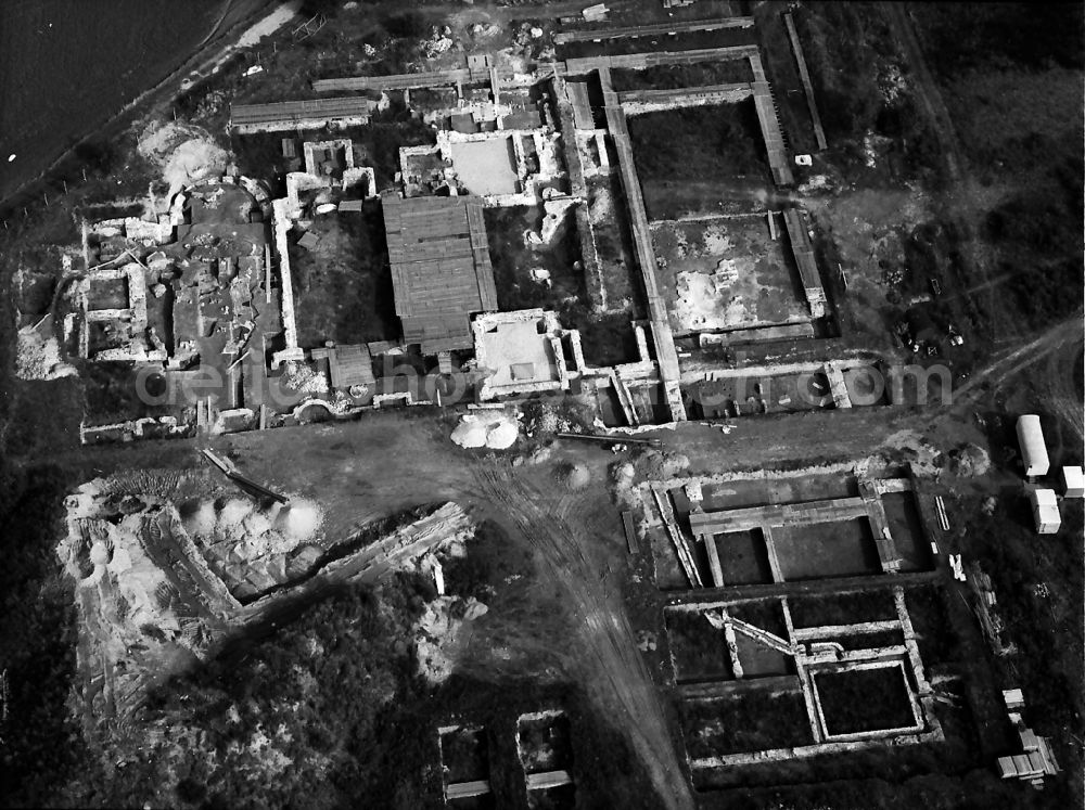 Aerial image Xanten - Historical attraction of the ensemble of the Archaeologischer Park in Xanten in the state North Rhine-Westphalia, Germany