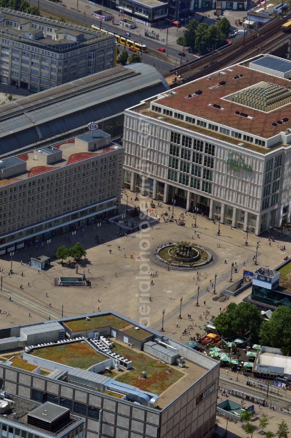 Berlin Mitte from the bird's eye view: Area of ??the Alexan der Platz in Berlin-Mitte