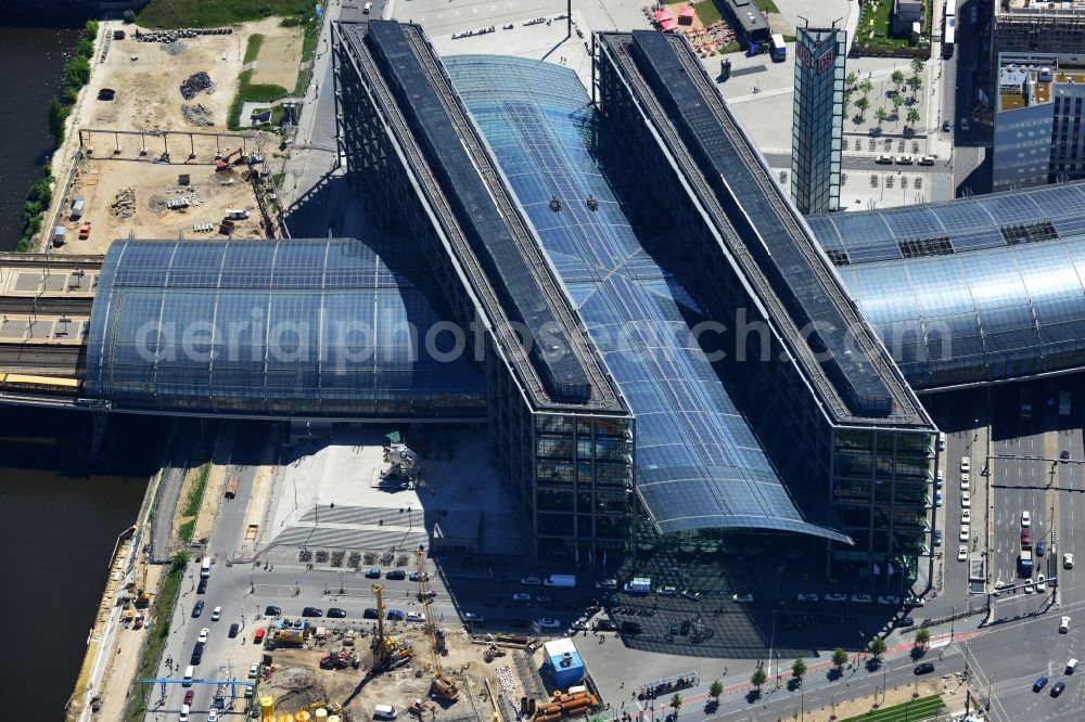 Aerial image Berlin OT Moabit - View of the Berlin Central Station