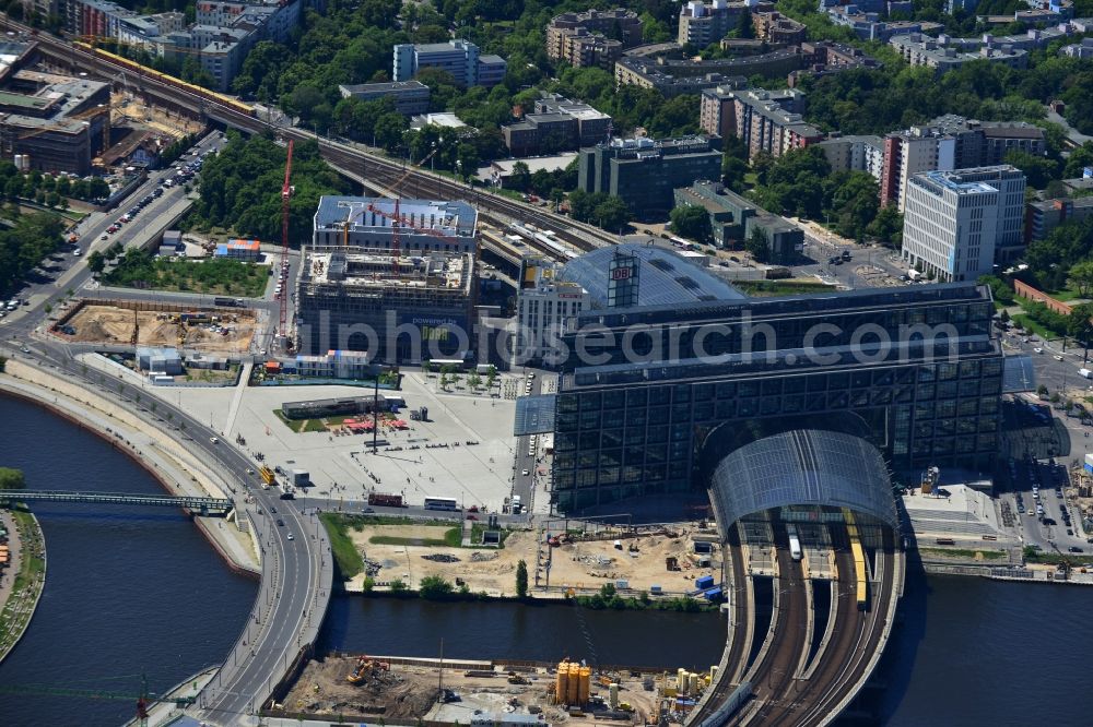 Aerial image Berlin OT Moabit - View of the Berlin Central Station