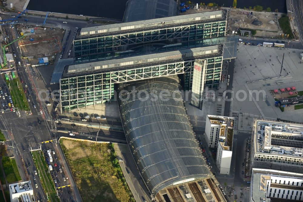 Aerial image Berlin OT Moabit - View of the Berlin Central Station