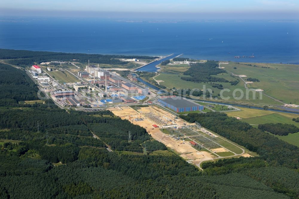 Aerial image Freesendorf - Site of the former Greifswald nuclear power station , also known as Lubmin nuclear power station