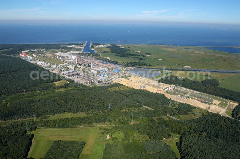 Freesendorf from above - Site of the former Greifswald nuclear power station , also known as Lubmin nuclear power station