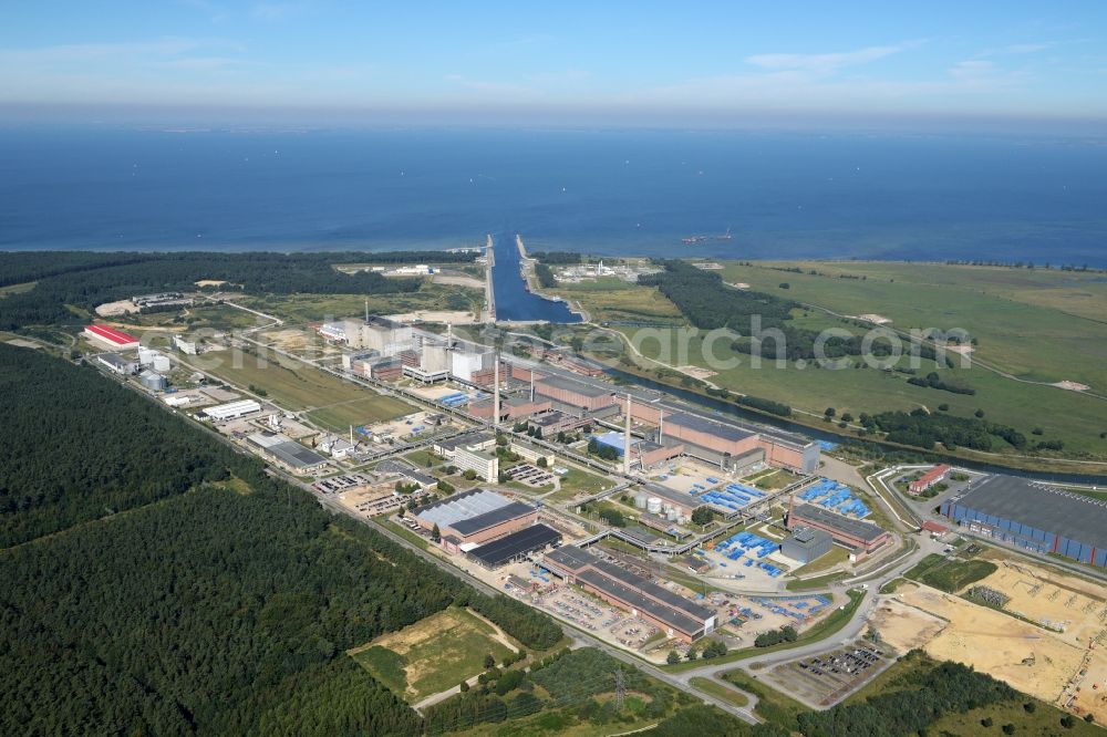 Freesendorf from the bird's eye view: Site of the former Greifswald nuclear power station , also known as Lubmin nuclear power station