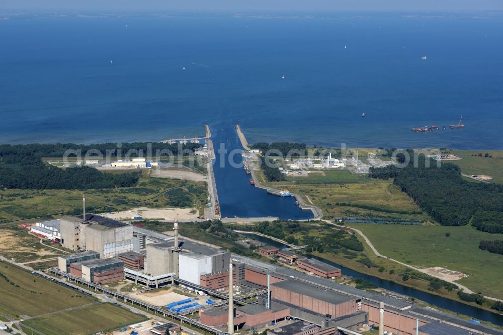 Aerial image Freesendorf - Site of the former Greifswald nuclear power station , also known as Lubmin nuclear power station