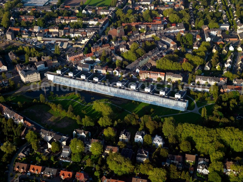 Aerial photograph Gelsenkirchen - Site of the former Ver. Rheinelbe & Alma - Rheinelbe 6, now a science park in which the city archives and numerous companies are, in Gelsenkirchen, North Rhine-Westphalia