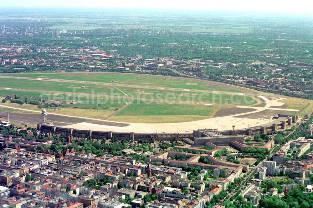 Berlin Tempelhof from above - View of the area of airport Tempelhof