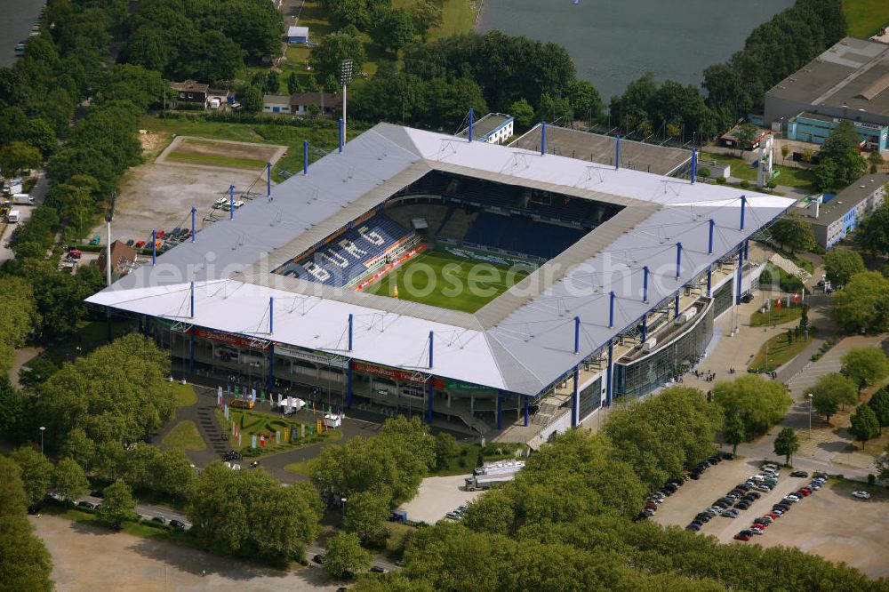 Duisburg from above - Blick auf das Areal an der MSV-Arena Wedau in Duisburg