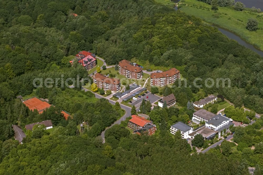 Hitzacker from above - Area of ??the park - at the spa hotel Hitzacker Hitzacker in Lower Saxony