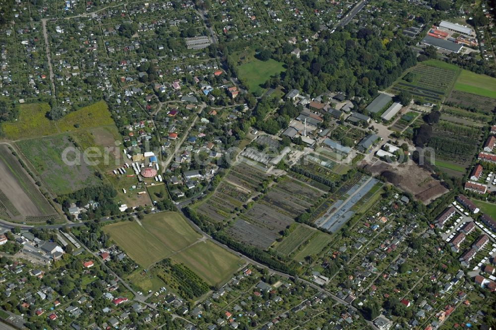 Berlin from above - Areal plant market SpaethA?sche Baumschule in Berlin