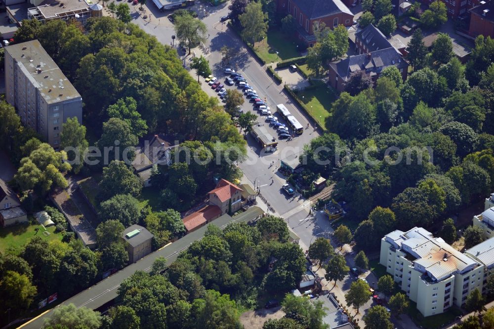 Berlin from the bird's eye view: The railway line Dresden Bahn near S-Bahn station Berlin Lichtenrade