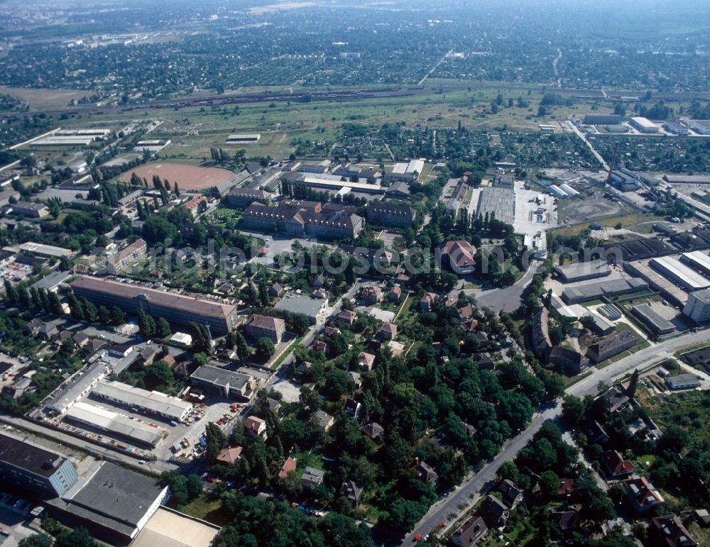 Aerial photograph Berlin - Area of Soviet Forces in Germany and the administration of the KGB in East Germany in Berlin - Karlshorst in the state of Berlin