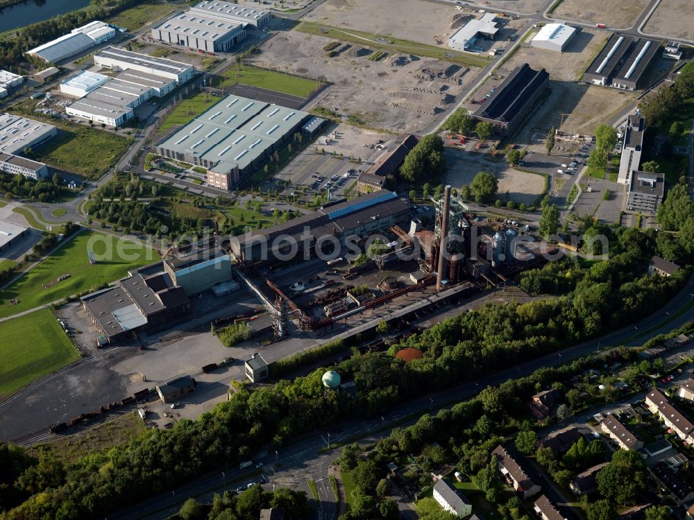 Hattingen from the bird's eye view: Area of disused coal mine Heinrichshütte in the Ruhr in Hattingen in North Rhine-Westphalia