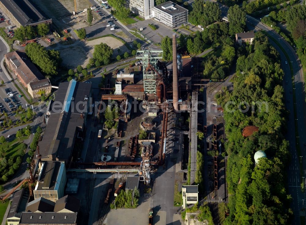 Aerial image Hattingen - Area of disused coal mine Heinrichshütte in the Ruhr in Hattingen in North Rhine-Westphalia