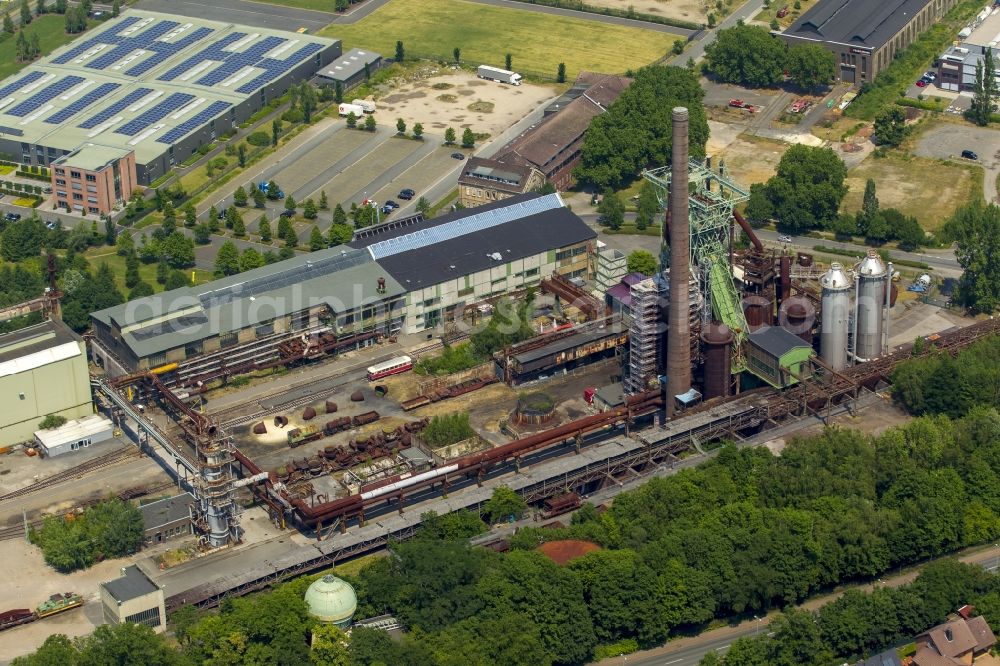 Hattingen from the bird's eye view: Area of disused coal mine Heinrichshuette in the Ruhr in Hattingen in North Rhine-Westphalia