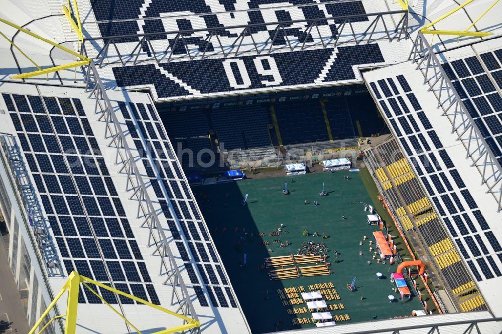 Dortmund from above - The Stadium of Borussia Dortmund on Borusseum, the Signal Iduna Park Stadium