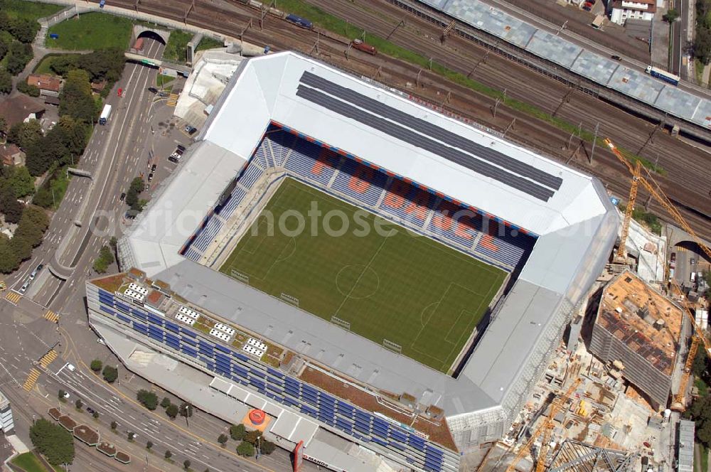 Aerial photograph Basel - Arena - stadium at St. Jakob-Park in Basel, Switzerland