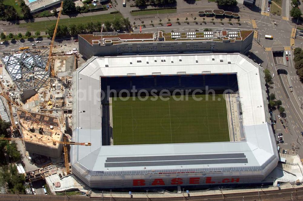 Aerial image Basel - Arena - stadium at St. Jakob-Park in Basel, Switzerland