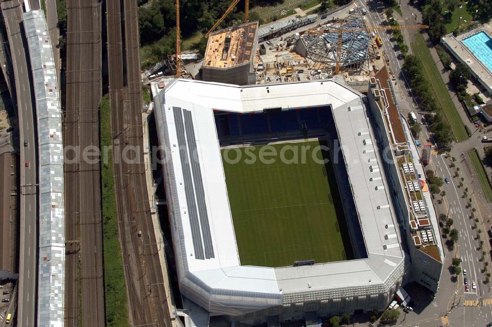 Aerial photograph Basel - Arena - stadium at St. Jakob-Park in Basel, Switzerland