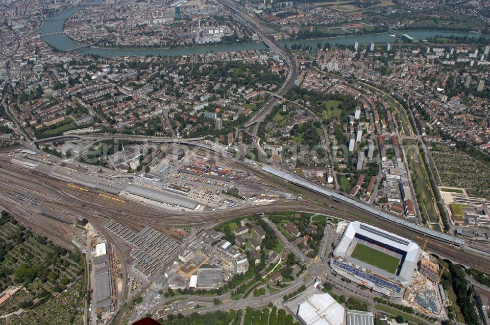 Aerial photograph Basel - Arena - stadium at St. Jakob-Park in Basel, Switzerland