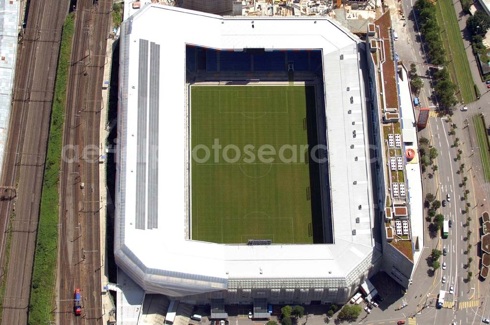 Basel from the bird's eye view: Arena - stadium at St. Jakob-Park in Basel, Switzerland