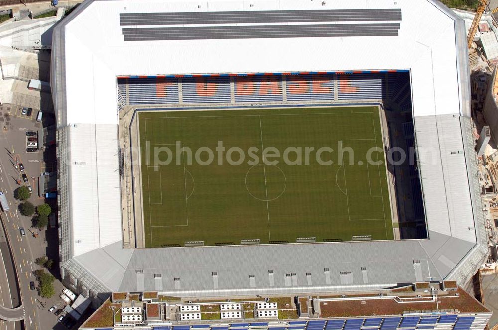 Aerial image Basel - Arena - stadium at St. Jakob-Park in Basel, Switzerland