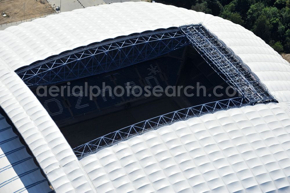 Poznan from the bird's eye view: Sports facility grounds of the Arena stadium Stadion Miejski - INEA Stadion in the district Grunwald in Poznan - Posen in Wielkopolskie, Poland