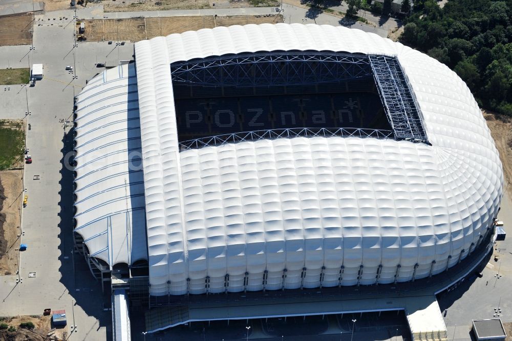 Aerial photograph Poznan - Sports facility grounds of the Arena stadium Stadion Miejski - INEA Stadion in the district Grunwald in Poznan - Posen in Wielkopolskie, Poland