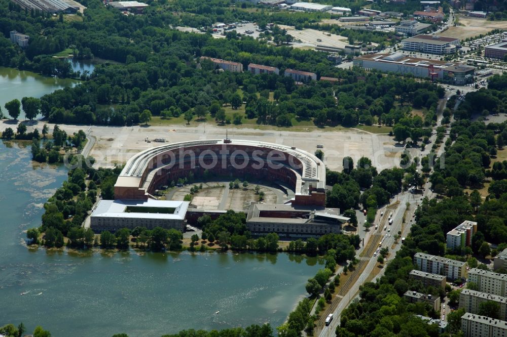 Aerial photograph Nürnberg - Arena of the unfinished Congress Hall on the former Nazi party rally grounds in Nuremberg in Bavaria