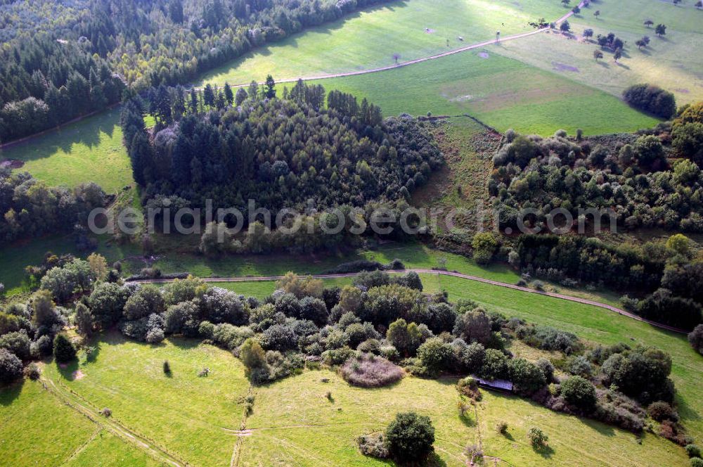 Aerial image Mettlach OT Saarhölzbach - Blick über das Arkansas Wäldchen bei Saarhölzbach.