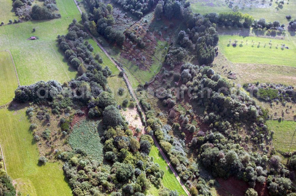 Aerial image Mettlach OT Saarhölzbach - Blick über das Arkansas Wäldchen bei Saarhölzbach.