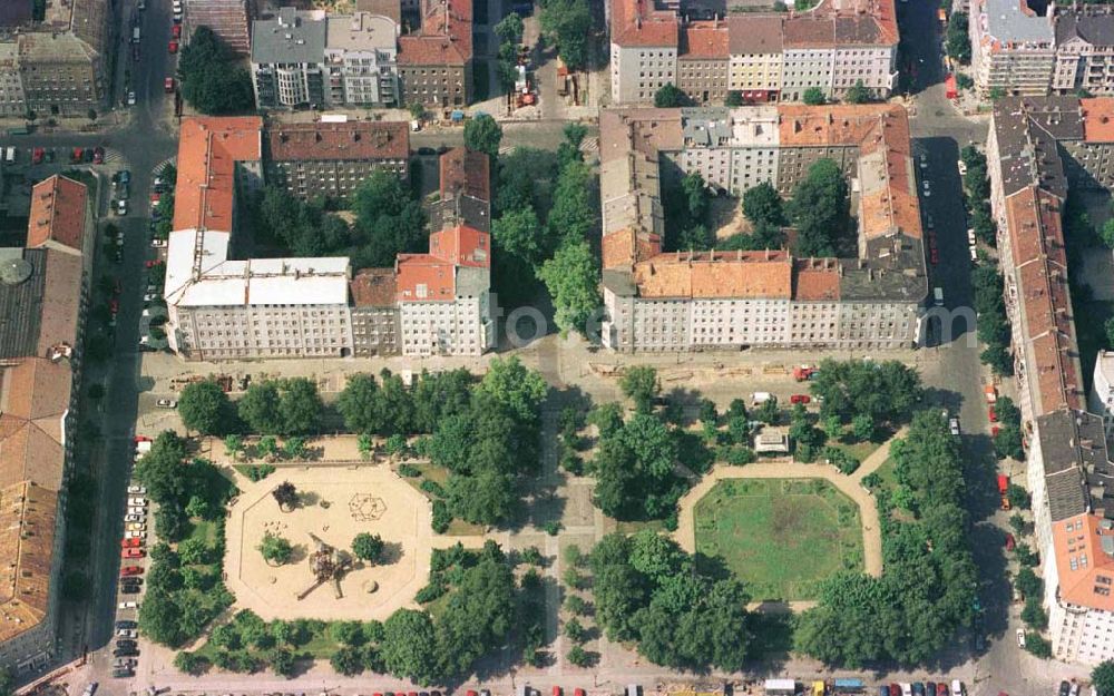 Aerial image Berlin-Prenzlauer Berg - Arnimplatz