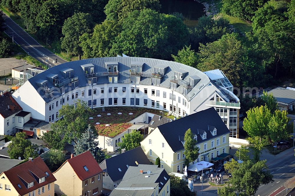 Aerial photograph Magdeburg - View of a medical practice in dermatology in the Halberstädter Chaussee in Magdeburg, Saxony-Anhalt