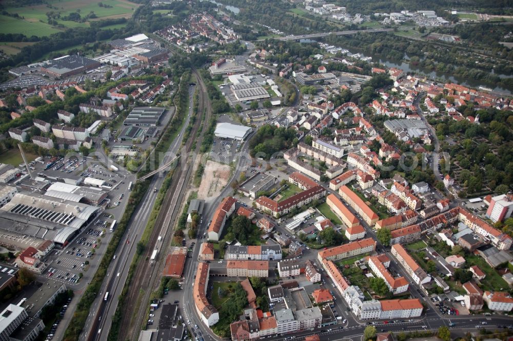 Aerial image Aschaffenburg - District view of Aschaffenburg-Schweinheim in the state of Bavaria