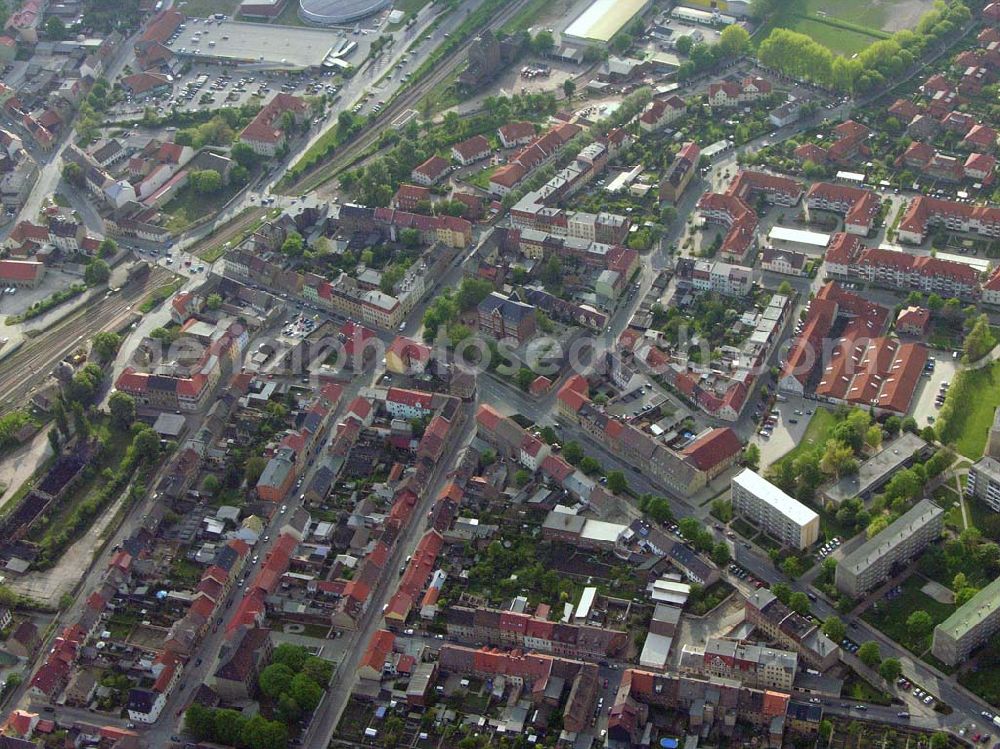Aerial image Aschersleben - Blick auf das Stadtzentrum von Aschersleben/ Sachsen-Anhalt