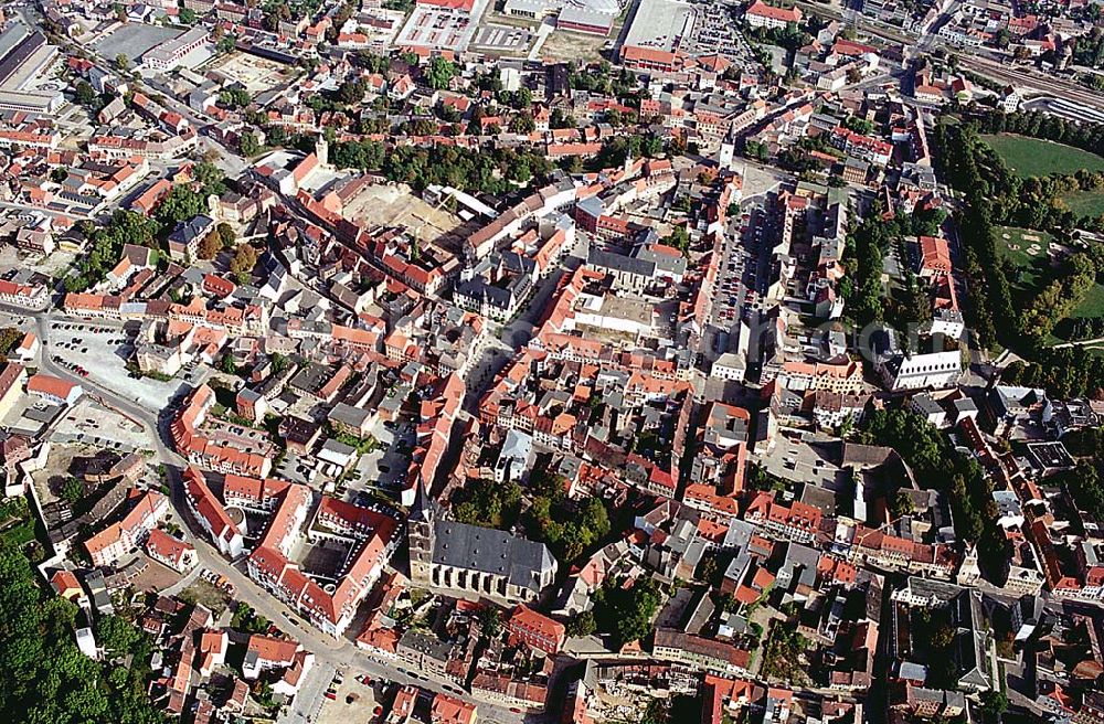 Aschersleben/ Sachsen-Anhalt from above - Aschersleben/ Sachsen-Anhalt Stadtzentrum