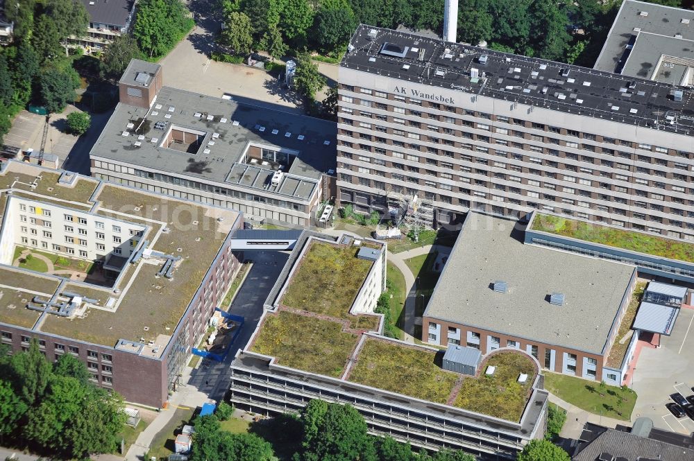 Aerial photograph Hamburg - View of the complex of the Asklepios Clinic in Hamburg