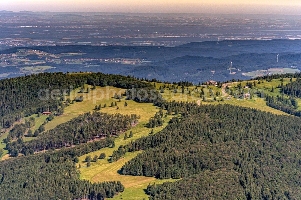 Waldkirch from the bird's eye view: Route L 186 Passhoehe on Kandel in in Waldkirch in the state Baden-Wurttemberg, Germany