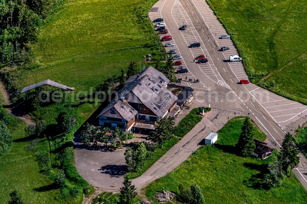 Aerial image Waldkirch - Route L 186 Passhoehe on Kandel in in Waldkirch in the state Baden-Wurttemberg, Germany