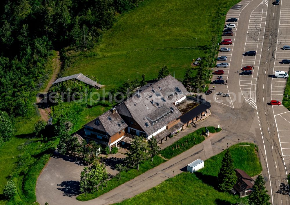 Aerial photograph Waldkirch - Route L 186 Passhoehe on Kandel in in Waldkirch in the state Baden-Wurttemberg, Germany