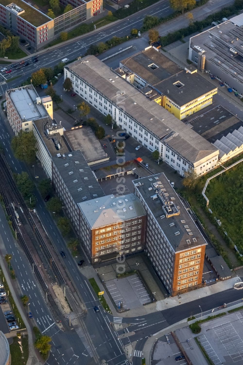 Essen from the bird's eye view: View of an asylum accommodation in Essen in the state North Rhine-Westphalia