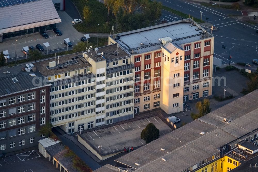 Aerial image Essen - View of an asylum accommodation in Essen in the state North Rhine-Westphalia