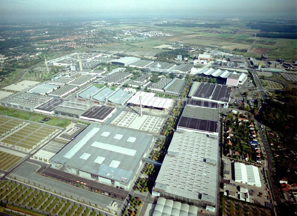 Hannover from above - Sites to construct the exhibition site for World Expo 2000 at the current fairgrounds in Hanover in Lower Saxony