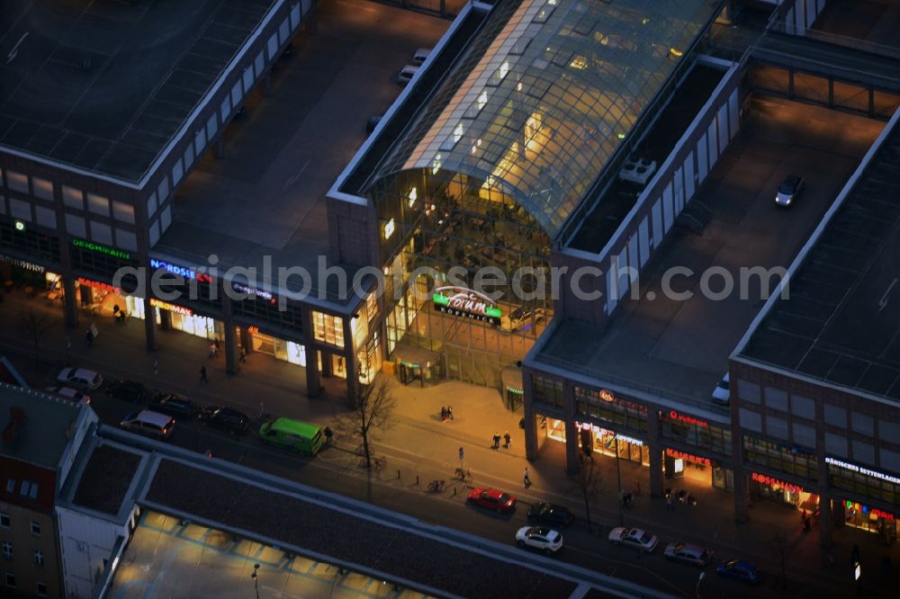 Berlin at night from above - View of shopping center Forum-Köpenick at Berlin - Köpenick