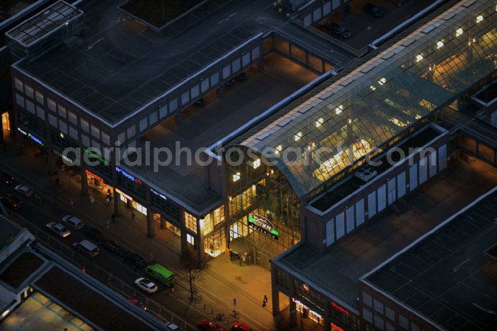 Aerial photograph at night Berlin - View of shopping center Forum-Köpenick at Berlin - Köpenick