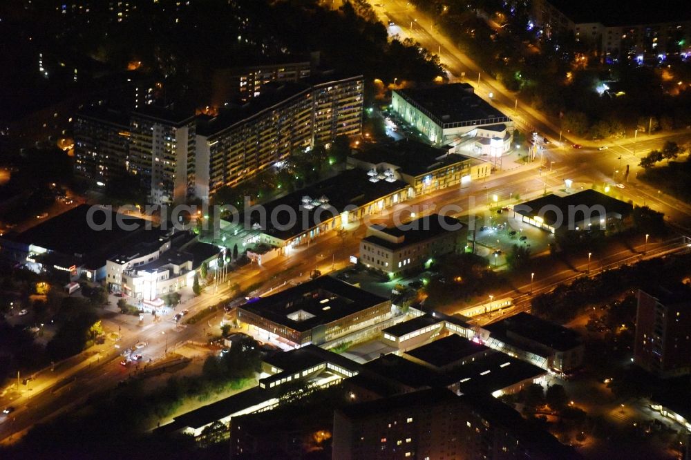 Berlin at night from above - Night view building of the shopping center Spree - Center Hellersdorf in Berlin